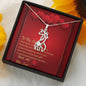 Graceful Love Giraffe Necklace - Red Hearts - Soulmate