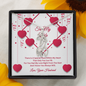 Graceful Love Giraffe Necklace - Red Ribbons - Wife