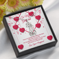 Graceful Love Giraffe Necklace - Red Ribbons - Girlfriend