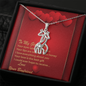 Graceful Love Giraffe Necklace - Red Hearts - Girlfriend