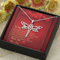 Dragonfly Dreams Necklace - Red Hearts - Soulmate