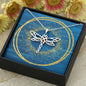 Dragonfly Dreams Necklace - Glitter Blue