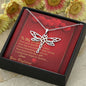 Dragonfly Dreams Necklace - Red Hearts - Girlfriend
