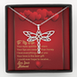 Dragonfly Dreams Necklace - Red Hearts - Wife