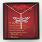 Dragonfly Dreams Necklace - Red Hearts - Soulmate