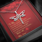 Dragonfly Dreams Necklace - Red Hearts - Soulmate