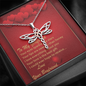 Dragonfly Dreams Necklace - Red Hearts - Girlfriend