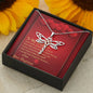 Dragonfly Dreams Necklace - Red Hearts - Girlfriend
