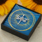 Dragonfly Dreams Necklace - Glitter Blue