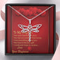 Dragonfly Dreams Necklace - Red Hearts - Girlfriend