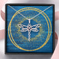 Dragonfly Dreams Necklace - Glitter Blue