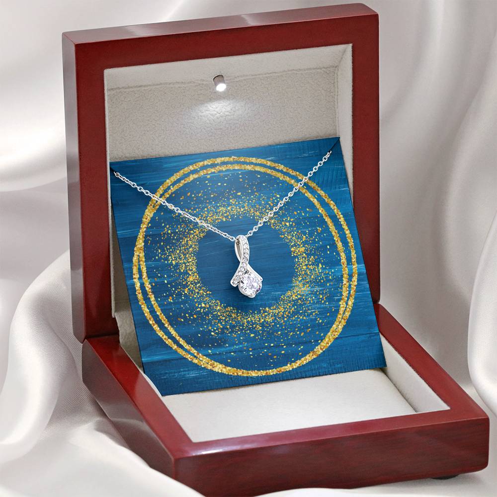 Alluring Beauty Necklace - Glitter Blue