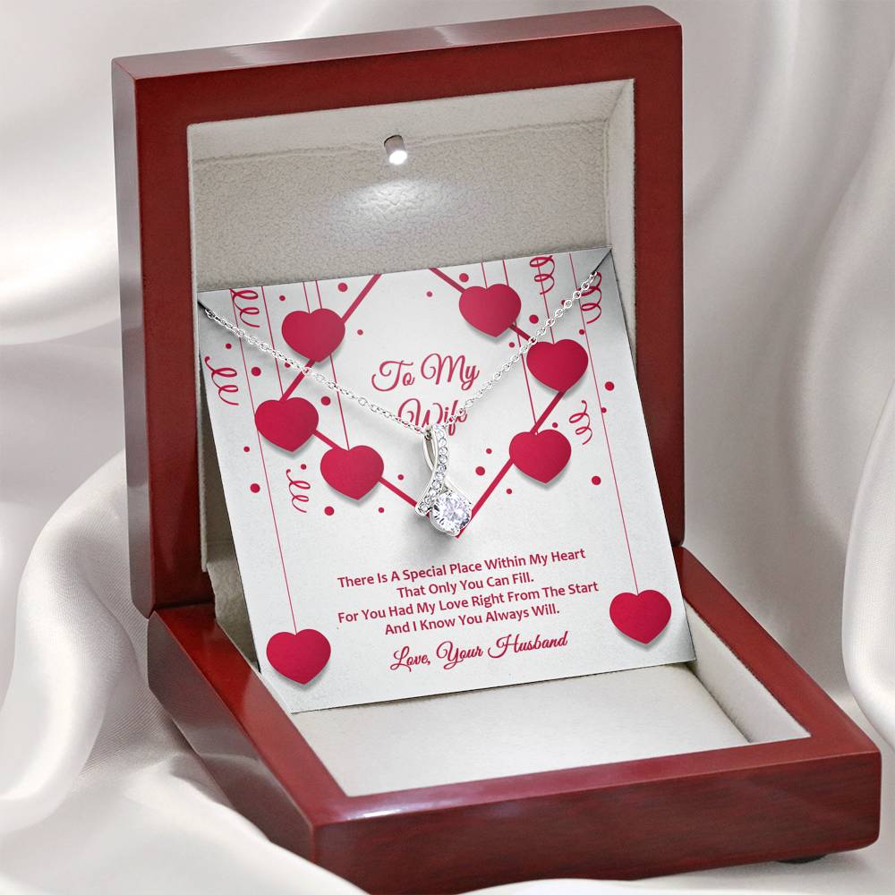 Alluring  Beauty Necklace - Red Ribbons - Wife