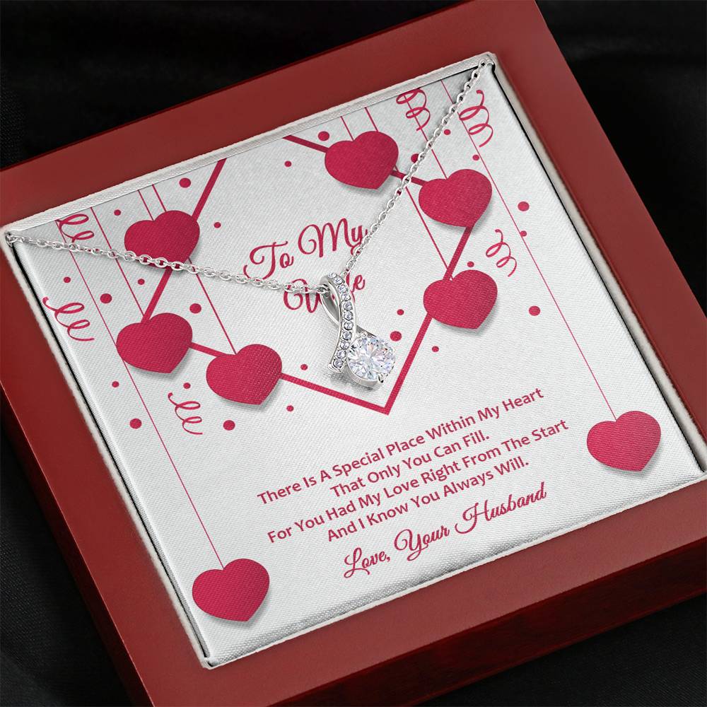 Alluring  Beauty Necklace - Red Ribbons - Wife