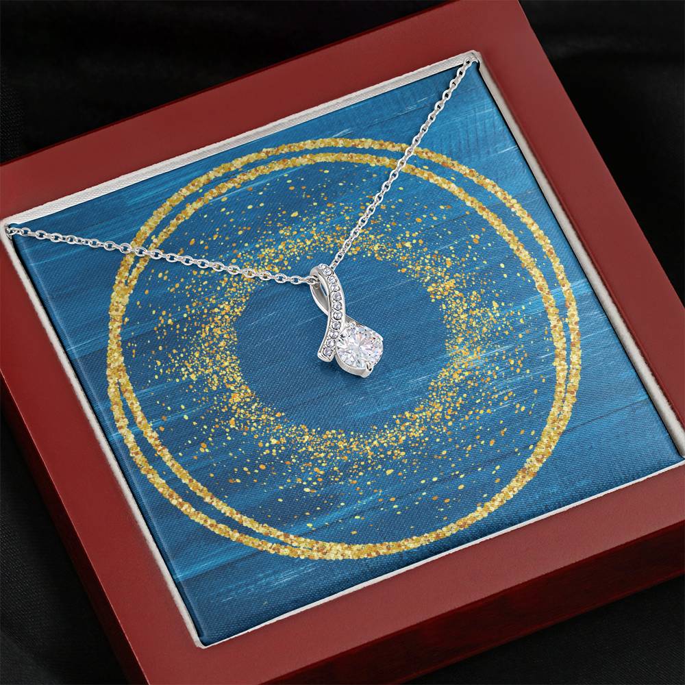 Alluring Beauty Necklace - Glitter Blue