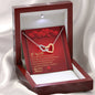 Interlocking Hearts Necklace - Red Hearts - Wife
