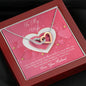 Interlocking Hearts Necklace - Pink Delight - Wife