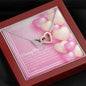 Interlocking Hearts Necklace - Candy Hearts - Wife