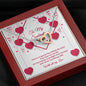 Interlocking Hearts Necklace - Red Ribbons - Soulmate