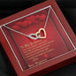 Interlocking Hearts Necklace - Red Hearts - Girlfriend