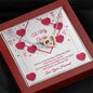 Interlocking Hearts Necklace - Red Ribbons - Wife