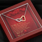Interlocking Hearts Necklace - Red Hearts - Soulmate