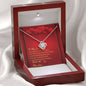 Love Knot Necklace - Red Hearts - Soulmate