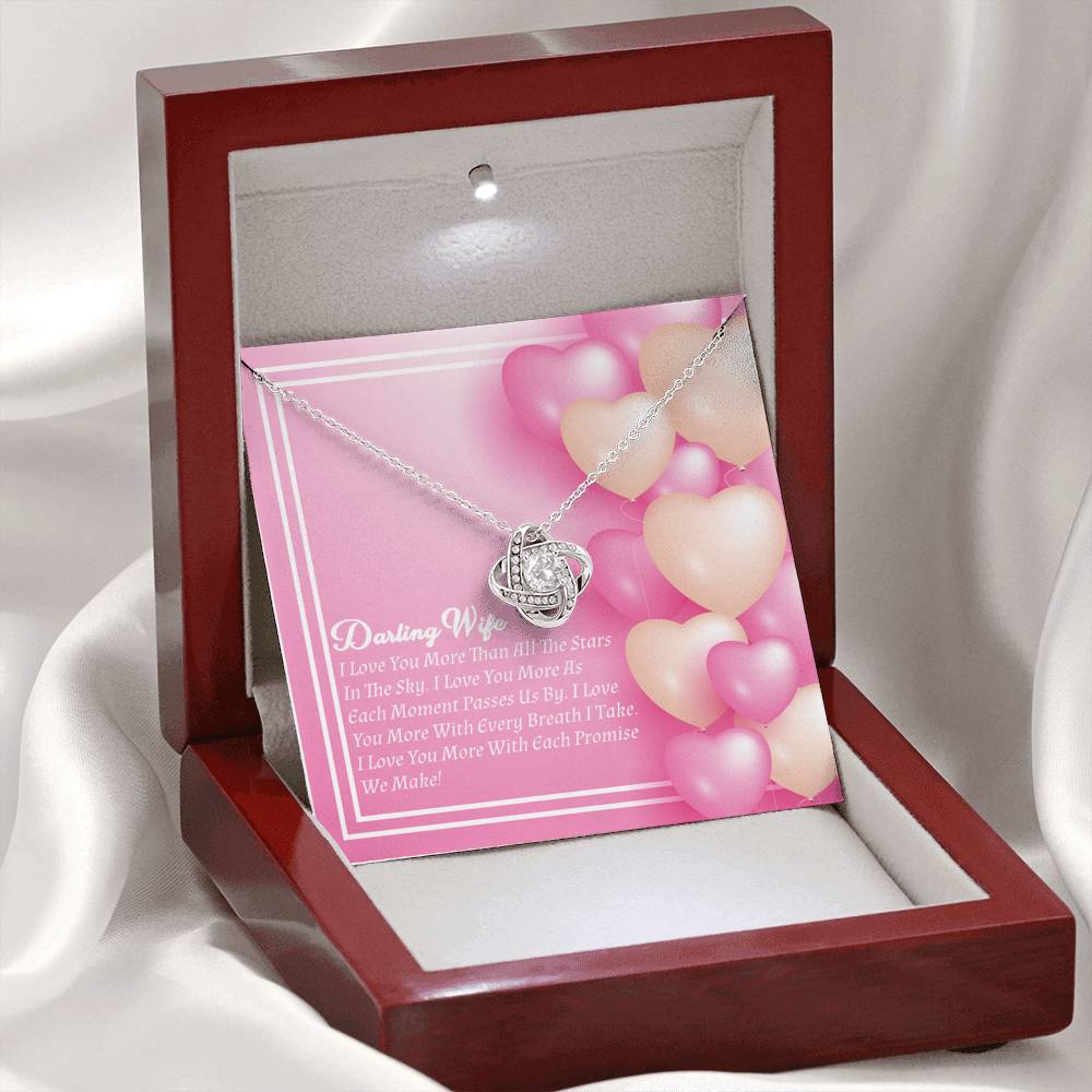 Love Knot Necklace - Candy Hearts - Wife