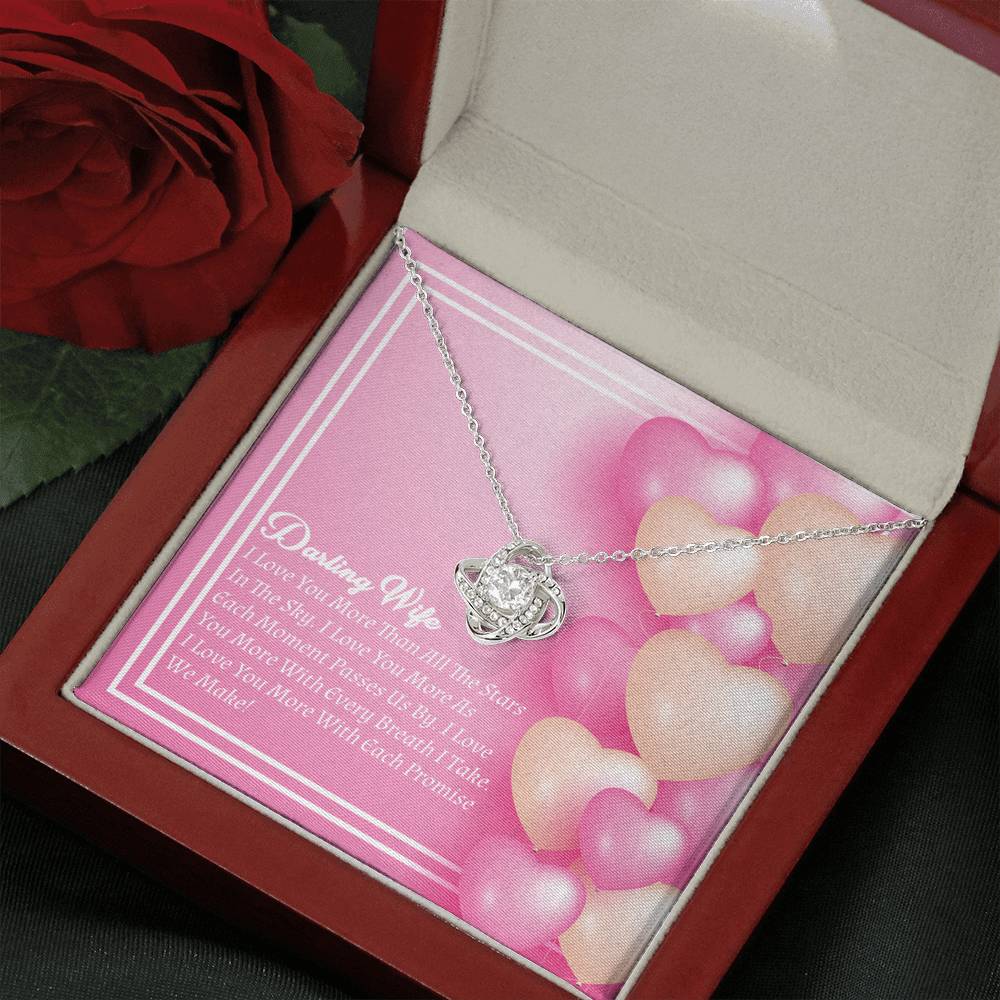 Love Knot Necklace - Candy Hearts - Wife