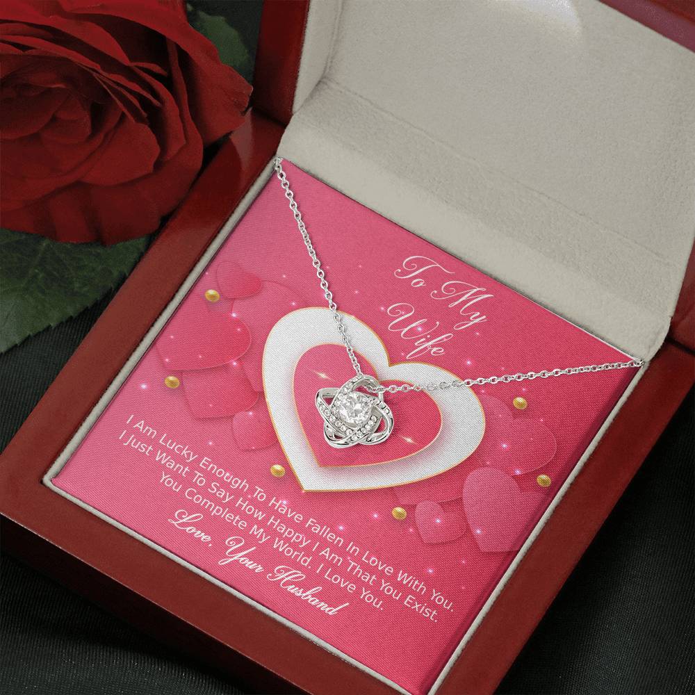 Love Knot Necklace - Pink Delight - Wife