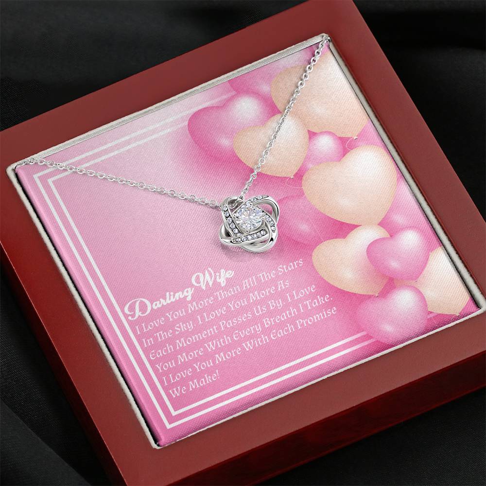 Love Knot Necklace - Candy Hearts - Wife