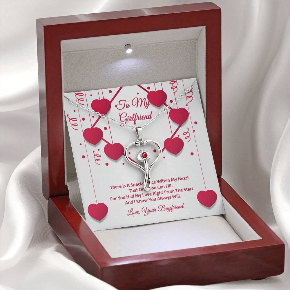 Stethoscope Necklace - Red Ribbons - Girlfriend