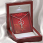 Stethoscope Necklace - Red Hearts - Wife