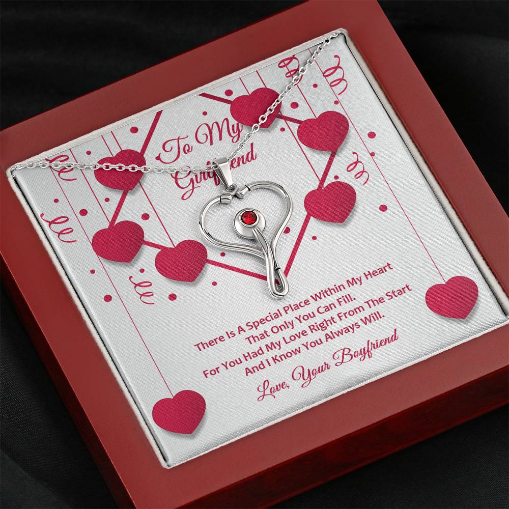 Stethoscope Necklace - Red Ribbons - Girlfriend
